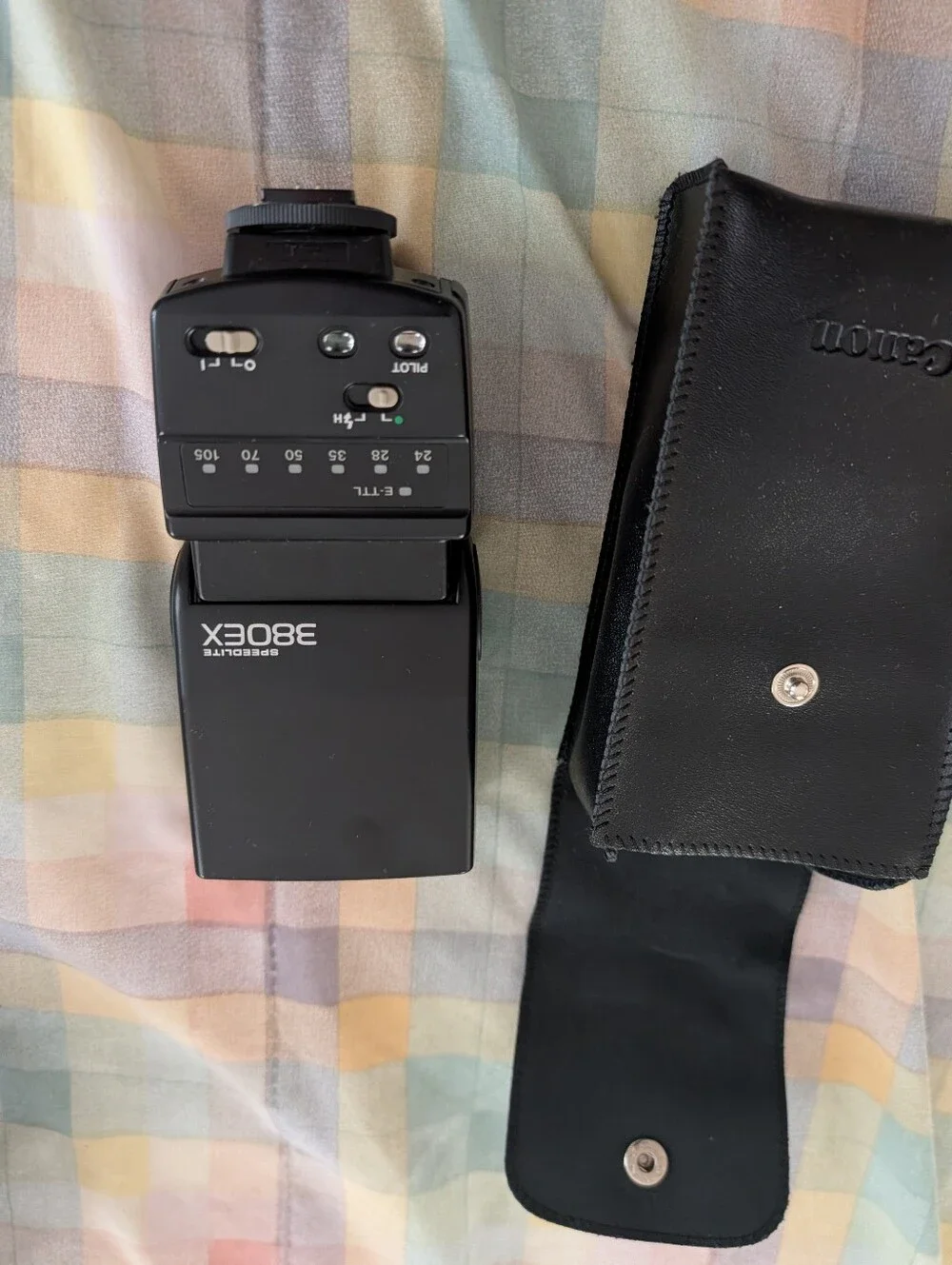 Vintage Canon EOS rebel X Film Camera, Tamron Lens, Canon Flash & Case.